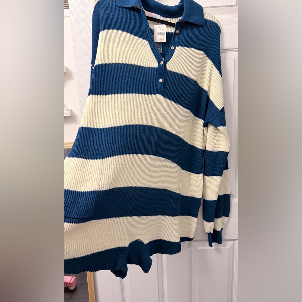 Free People Beach - Free - Est Picnic Striped Sweater Romper